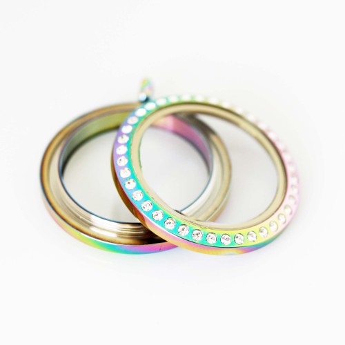 Rainbow Bling Screw Top Locket