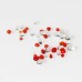 Glass Droplets - Red and Clear Glass Droplets - Red and Clear