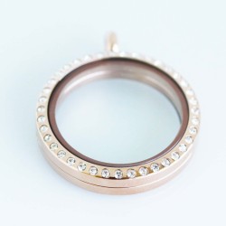 Rose Gold Bling Magnetic Locket Rose Gold Bling Magnetic Locket