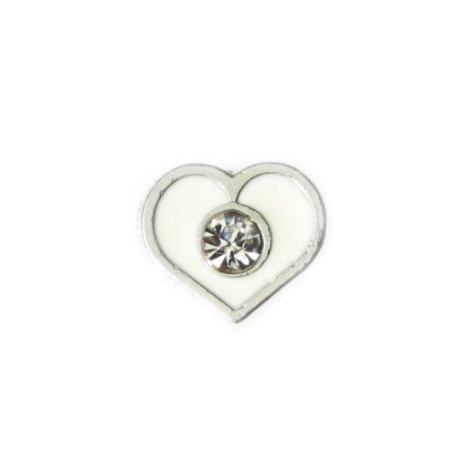 White Heart with Crystal 