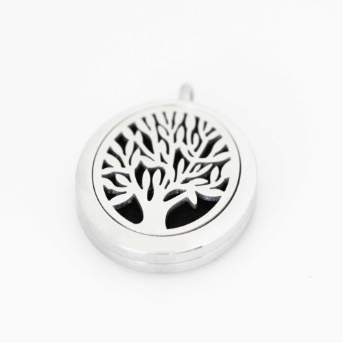 Perfume/Essential Oil Locket - Oval Tree of Life - Silver Tone Perfume/Essential Oil Locket - Oval Tree of Life - Silver Tone