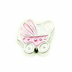 Pink Pram with Dots