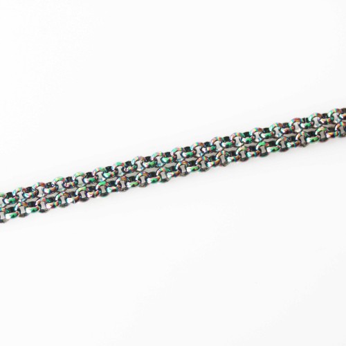Rolo Necklace - Rainbow Tone - With Dangle Ring