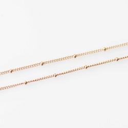 Station Necklace - 18 - 20 inch adjustable - Rose Gold Tone Station Necklace - 18 - 20 inch adjustable - Rose Gold Tone