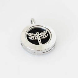 Perfume/Essential Oil - Tiny Dragonfly - Silver Tone