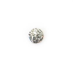 Silver Glitter Charm