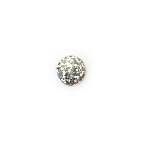 Silver Glitter Charm