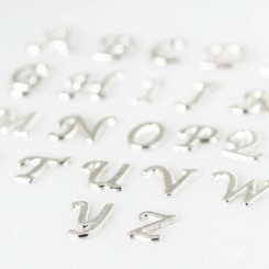 Cursive Silver Letters Cursive Silver Letters