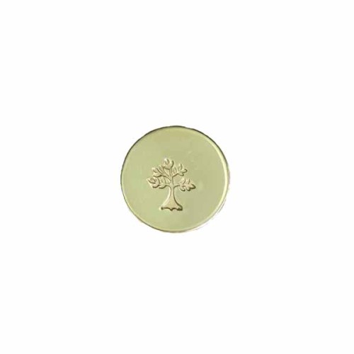 Small Tree Stamped Disc ~ gold filled