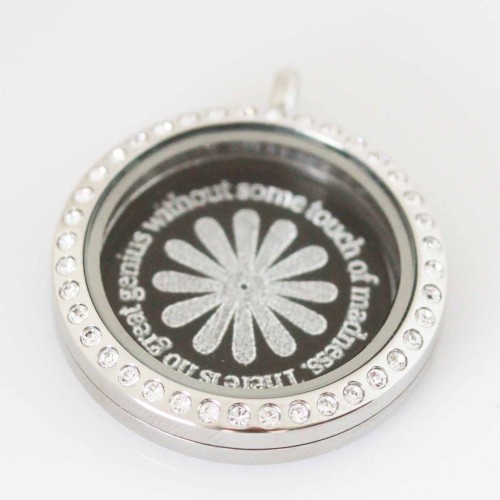 There is no great genius without a touch of madness - Locket and Plate Set There is no great genius without a touch of madness - Locket and Plate Set