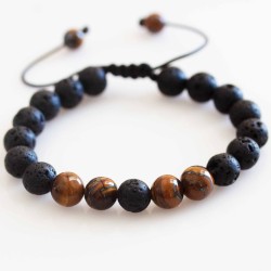 Tigers Eye Lava Bead Bracelet Tigers Eye Lava Bead Bracelet
