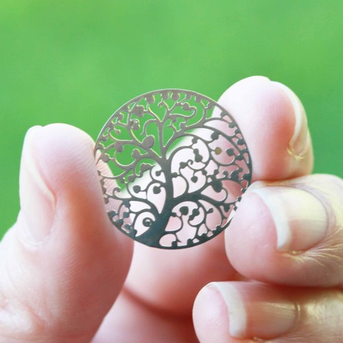 Family Tree of Life - Window Plate - Silver Tone