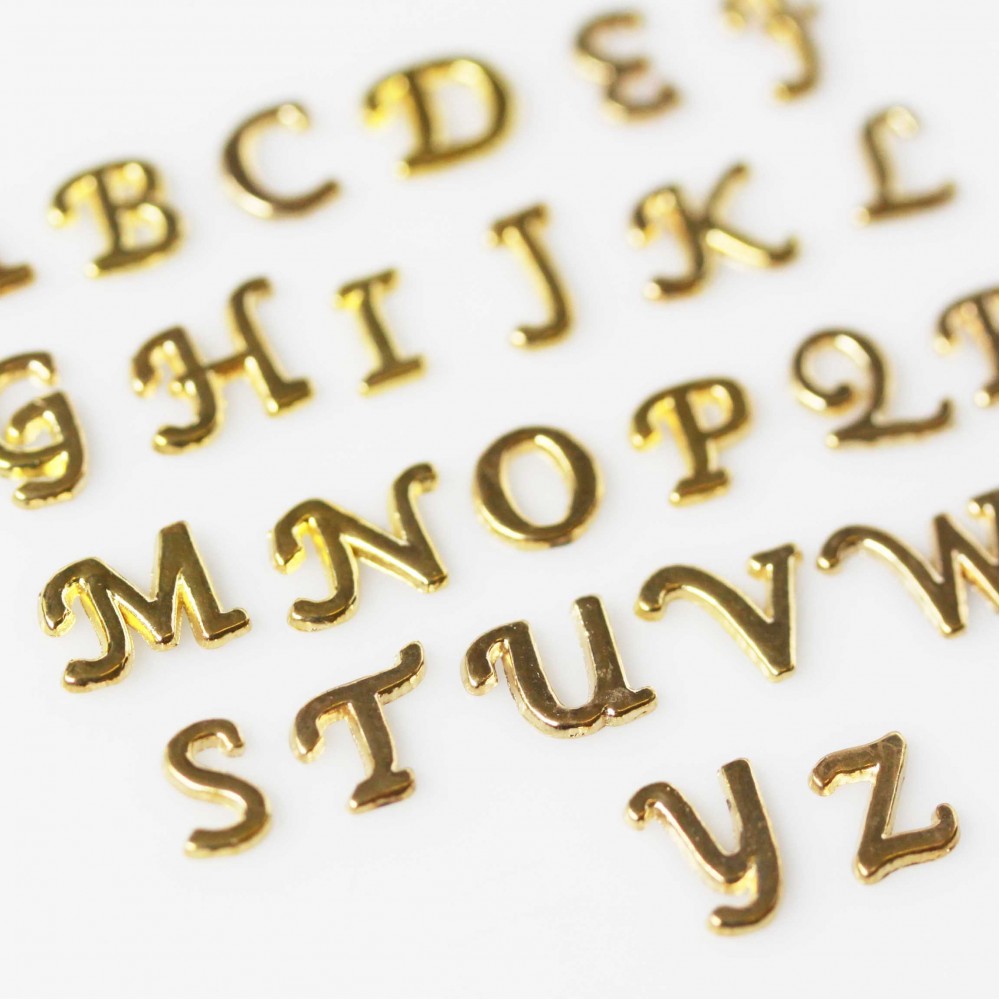 Cursive Gold Letters