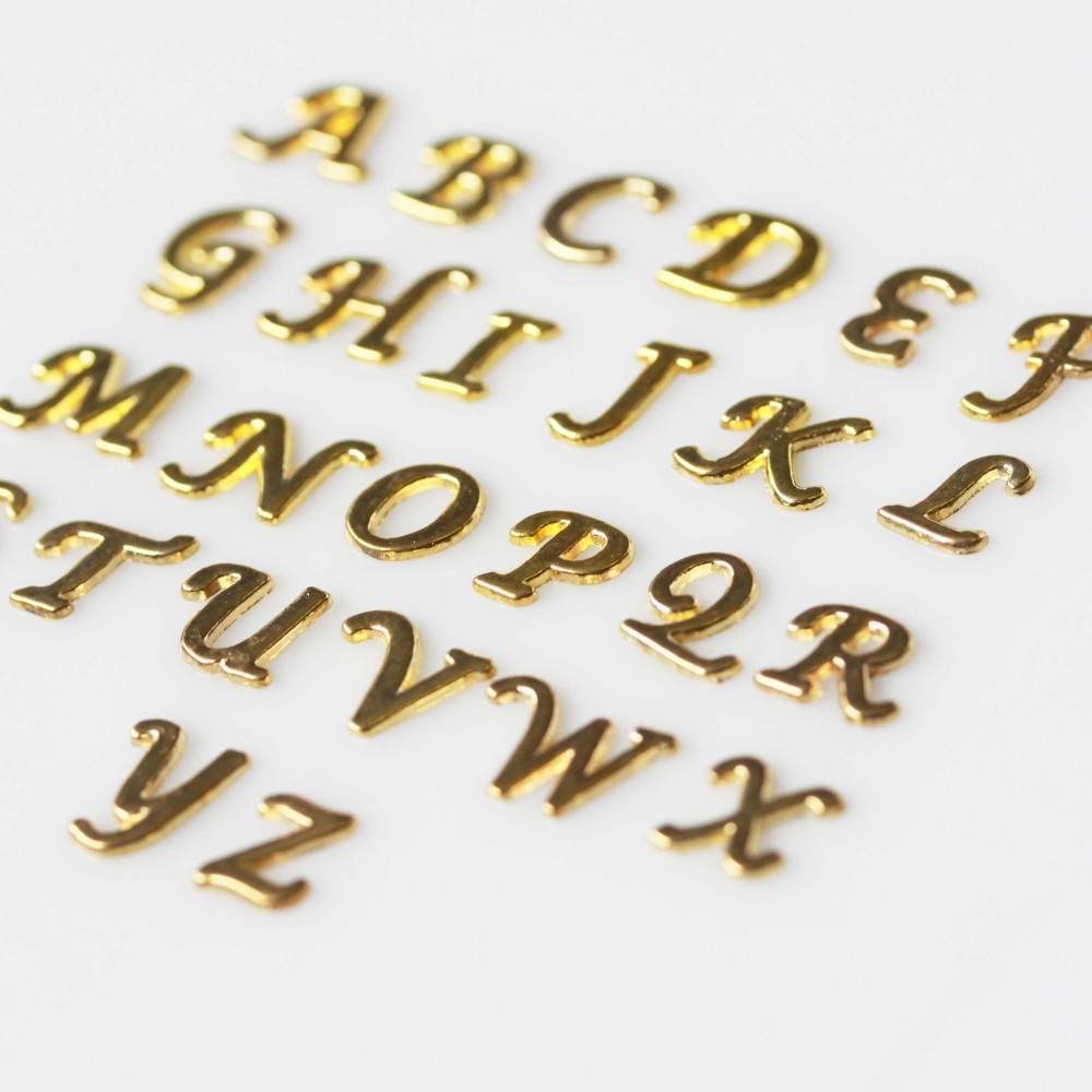 Cursive Gold Letters