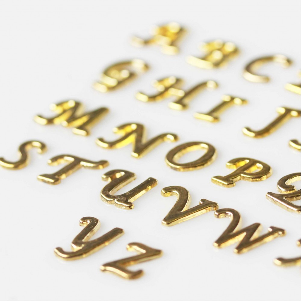 Cursive Gold Letters