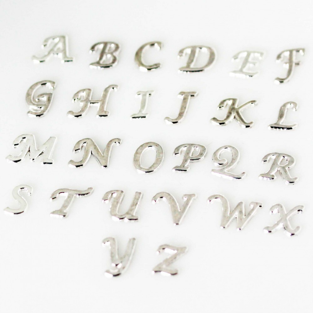 Cursive Silver Letters